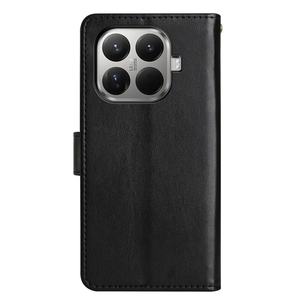 Virágos könyvtáska Xiaomi 17T-hez - fekete