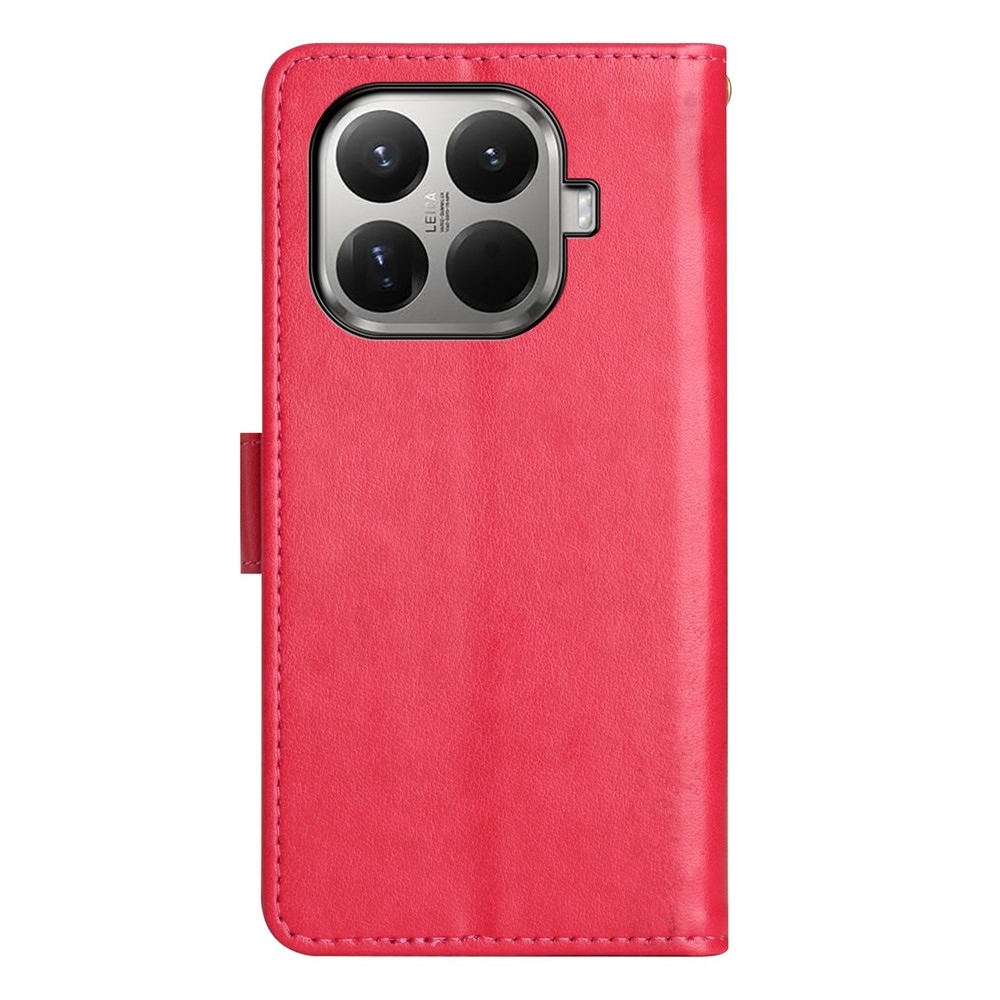 Virágos könyv tok Xiaomi 17T-hez - piros