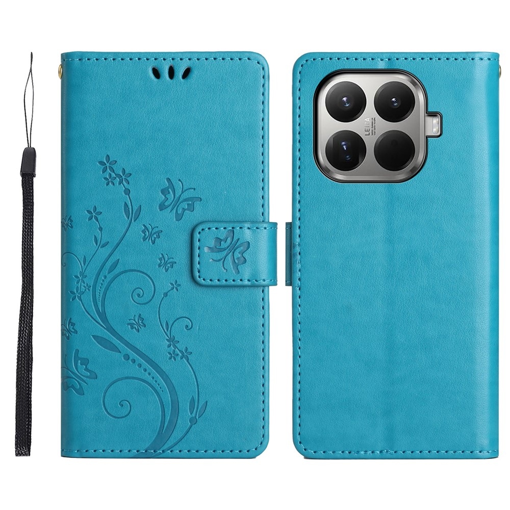 Virágos könyv tok Xiaomi 17T-hez - kék