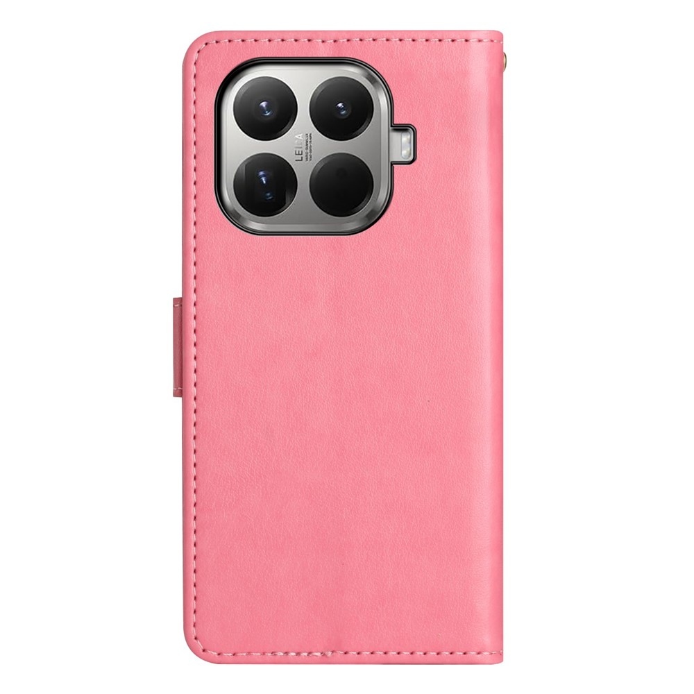 Virágos könyvtáska Xiaomi 17T-hez - rózsaszín