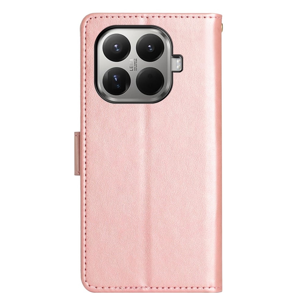 Virágos könyv tok Xiaomi 17T-hez - rózsaarany