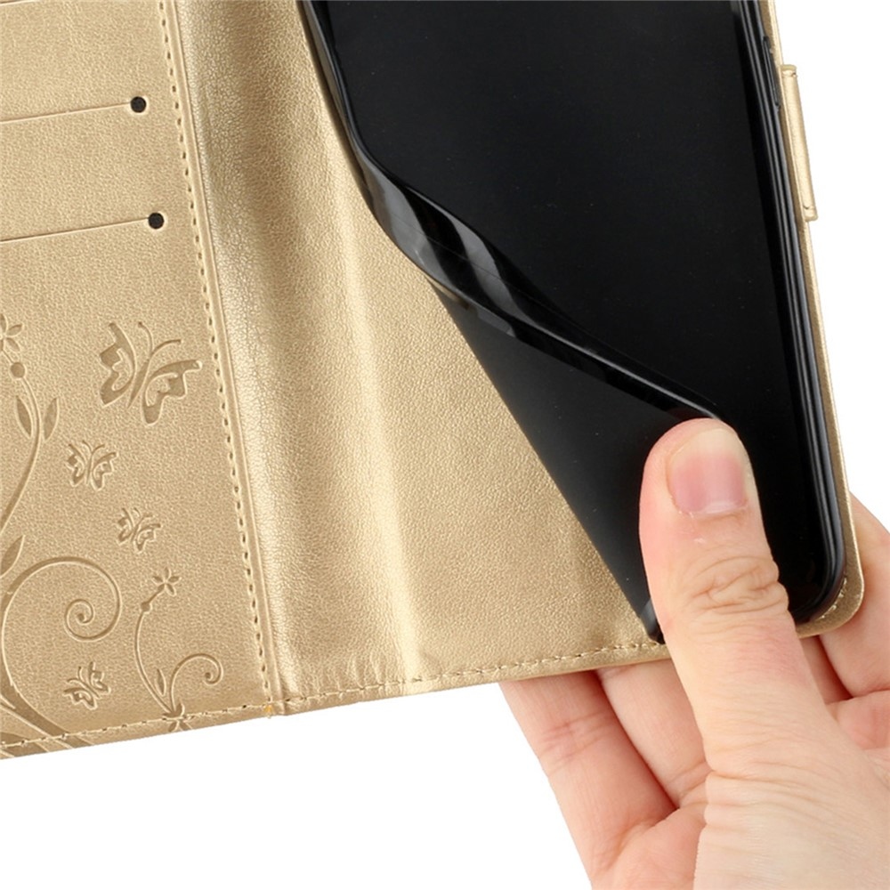 Virágos könyv tok Xiaomi 17T-hez - arany színű