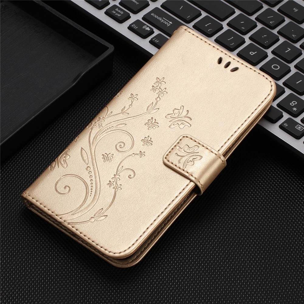 Virágos könyv tok Xiaomi 17T-hez - arany színű