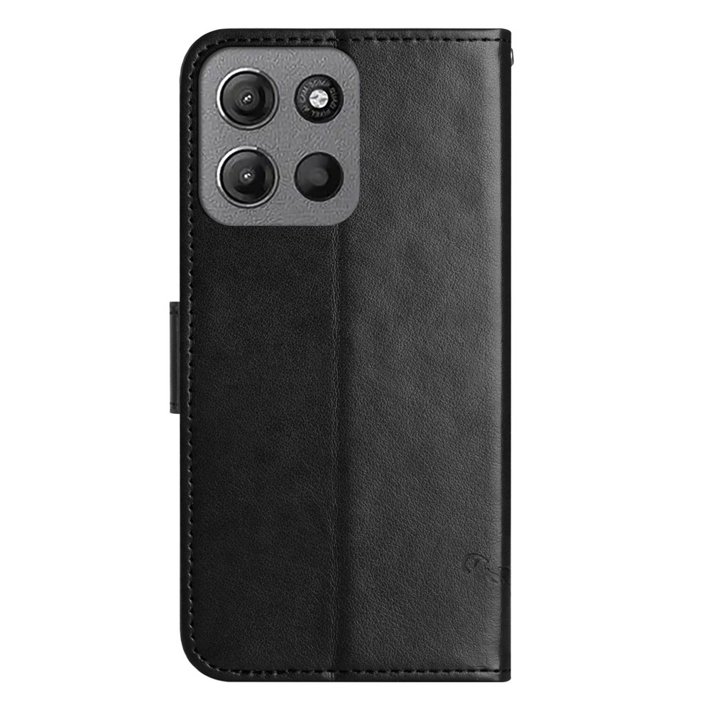 Flower könyvformájú tok a Motorola Moto G86 5G/G86 Power 5G készülékhez – fekete
