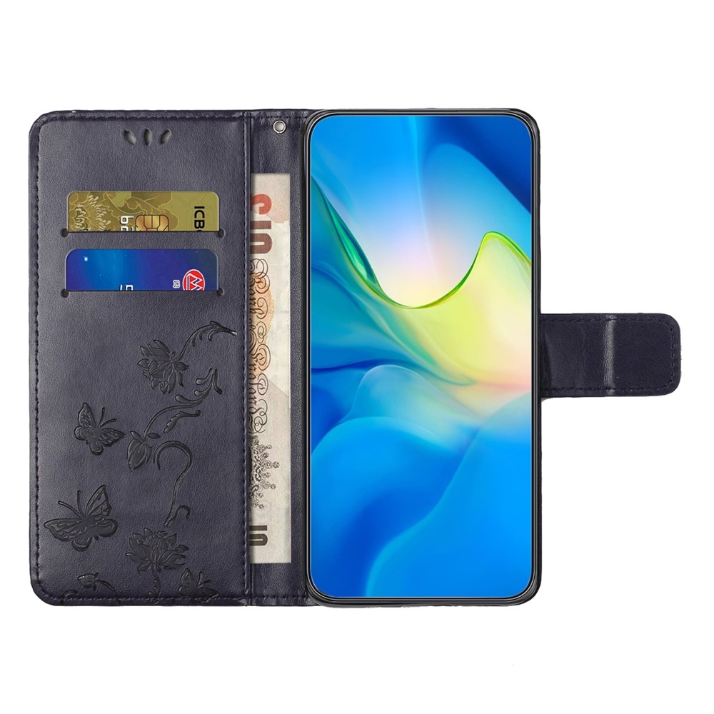 Flower könyvformájú tok a Motorola Moto G86 5G/G86 Power 5G készülékhez – sötétlila