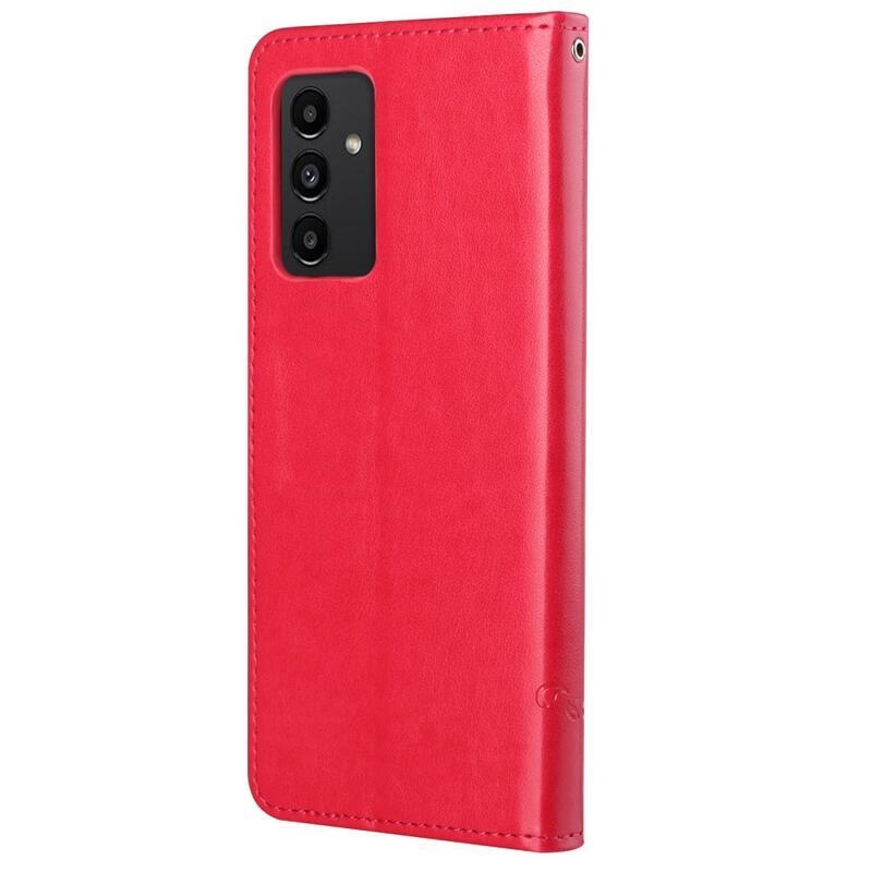 Virágos könyv tok Samsung Galaxy A13 4G készülékhez - piros