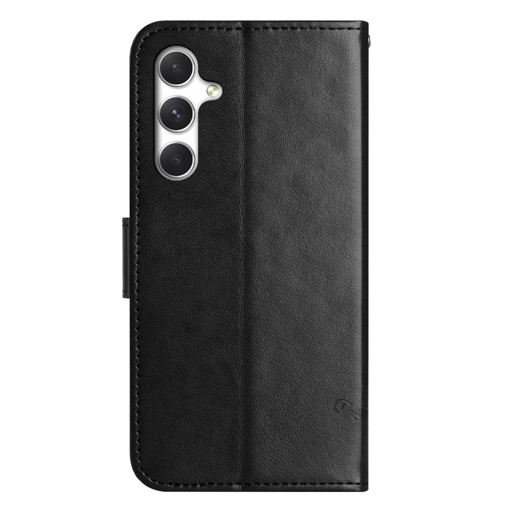 Virágos könyv tok Samsung Galaxy A27 készülékhez - fekete