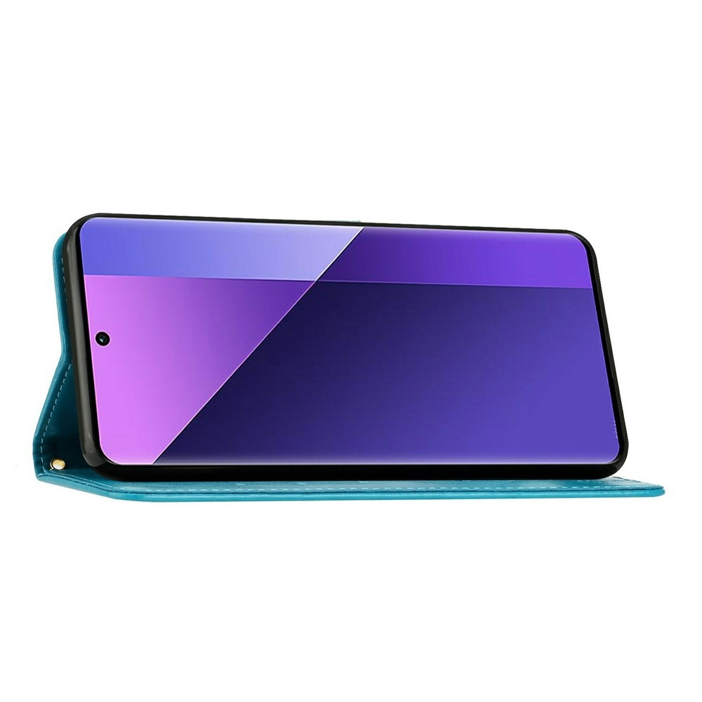 Virágok könyv tok Samsung Galaxy A27-hez - kék