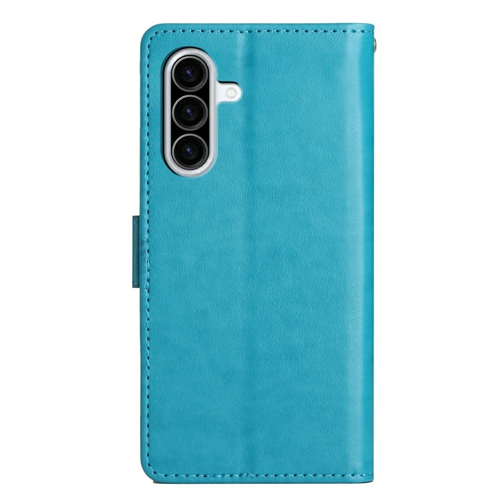 Virágok könyv tok Samsung Galaxy A27-hez - kék