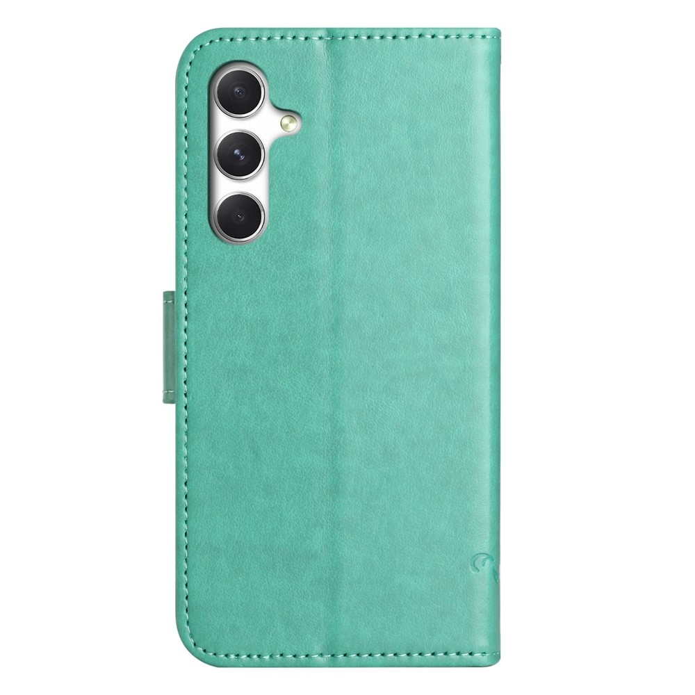 Virágos könyvtáska Samsung Galaxy A27 készülékhez - teáskék