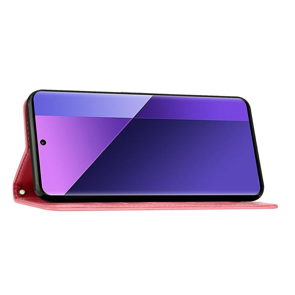 Virágok könyv tok Samsung Galaxy A27-hez - rózsaszín