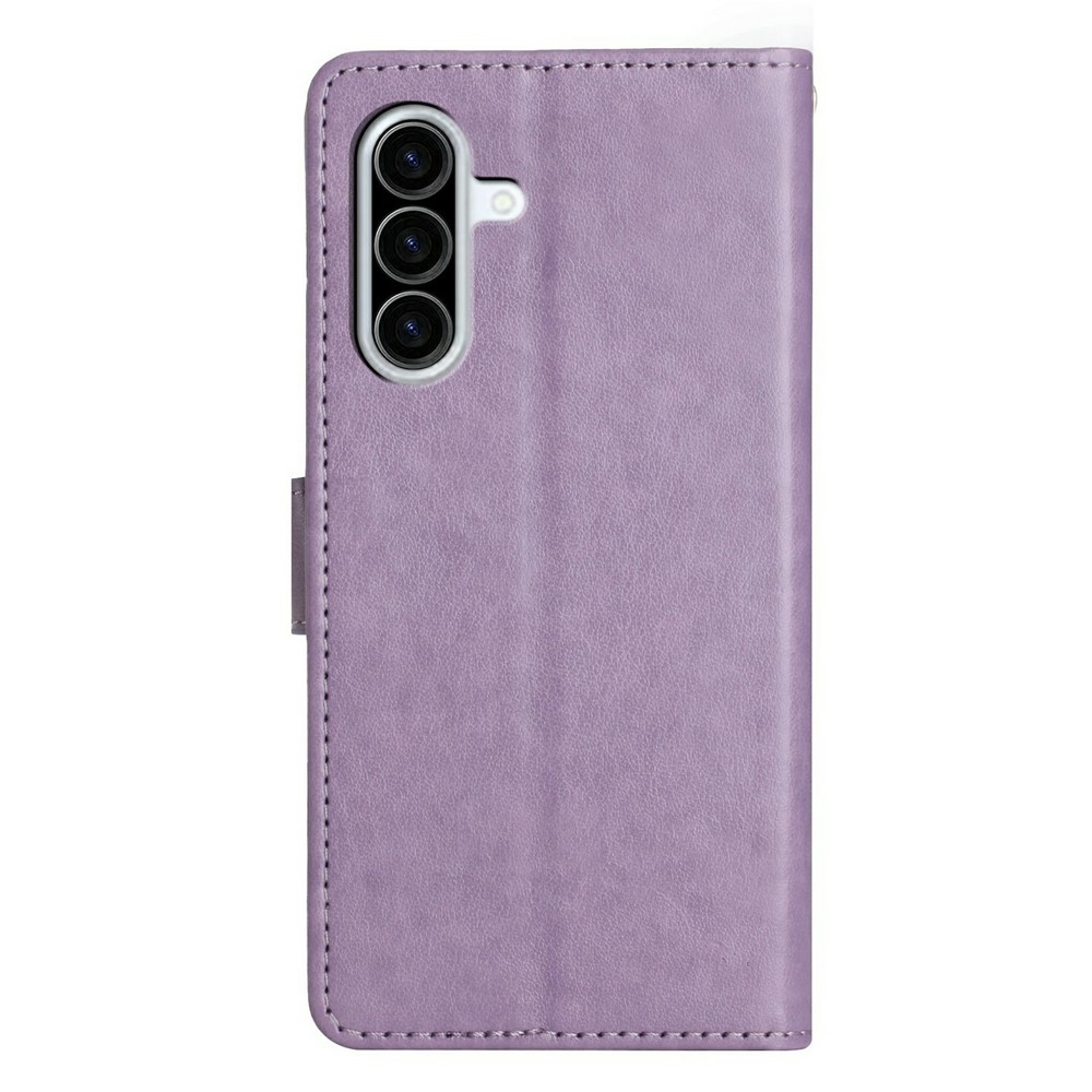 Virágok könyv tok Samsung Galaxy A27-hez - világos lila