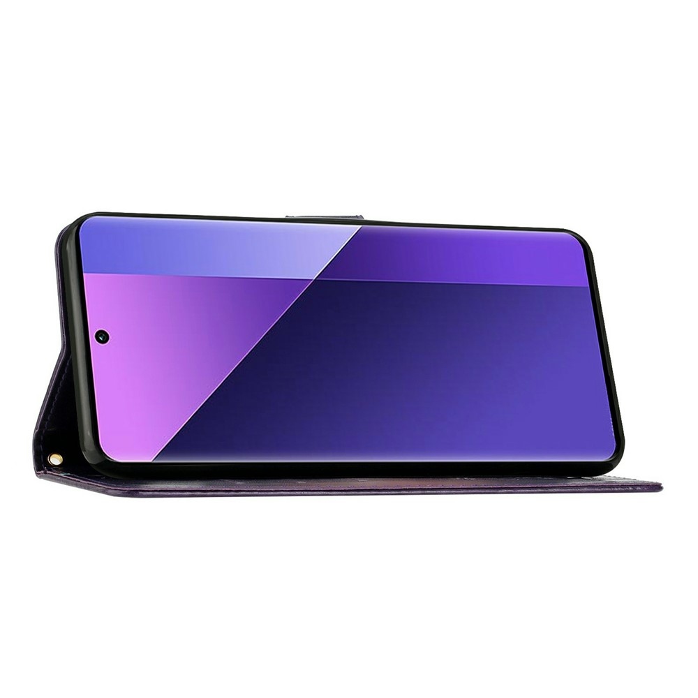 Virágok könyv tok Samsung Galaxy A27 készülékhez - sötét lila