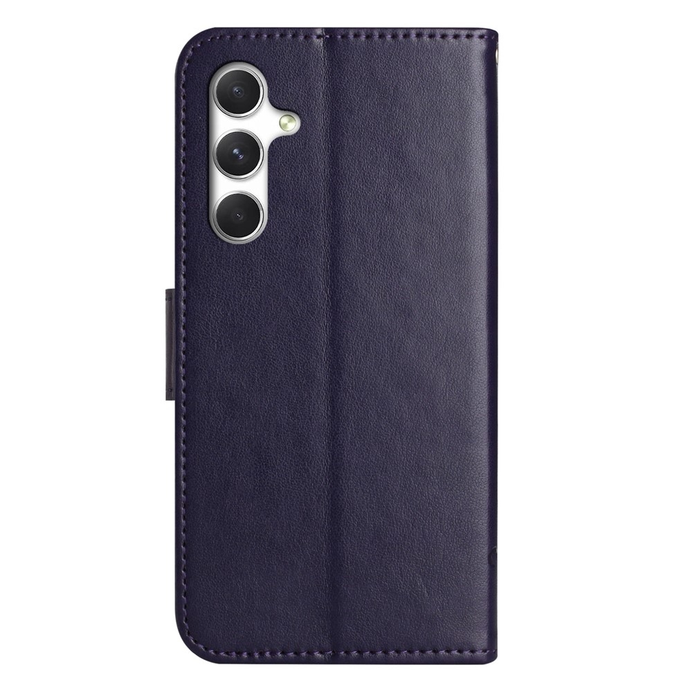 Virágos könyv tok Samsung Galaxy S26+ készülékhez - sötét lila