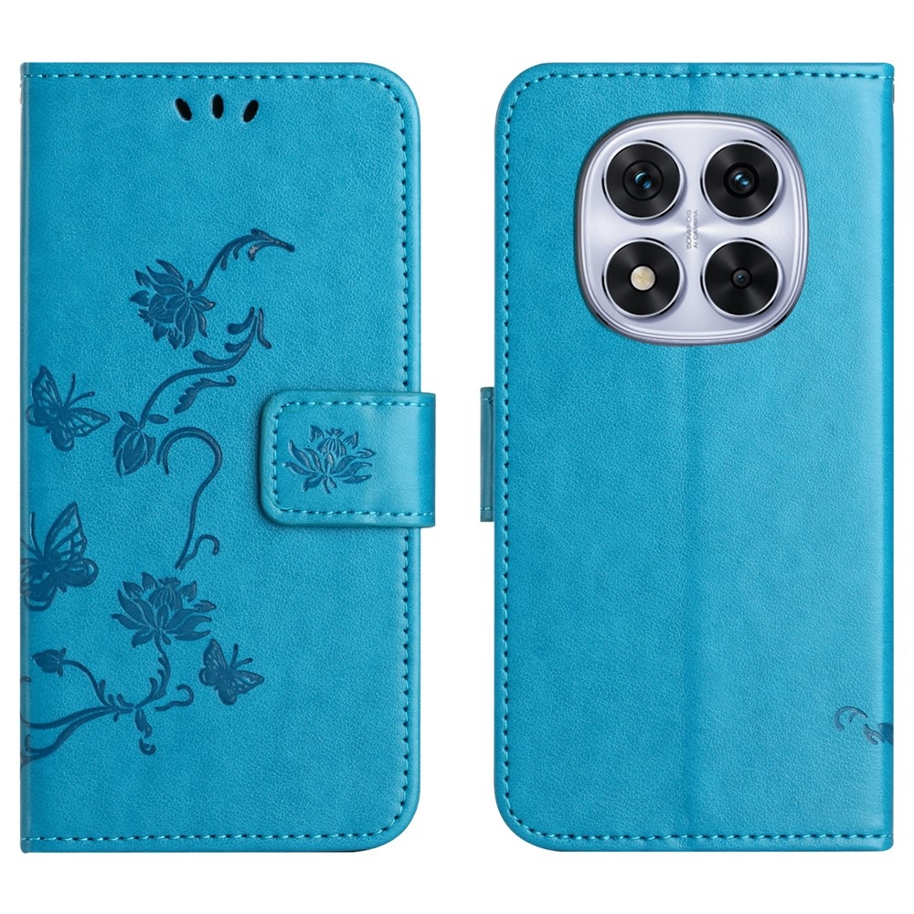 Virágos könyv tok Xiaomi Poco M8 5G/Redmi Note 15 5G - kék