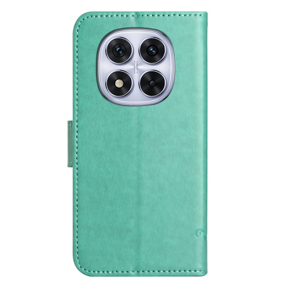 Virágos könyvtáska Xiaomi Poco M8 5G/Redmi Note 15 5G - teal színben