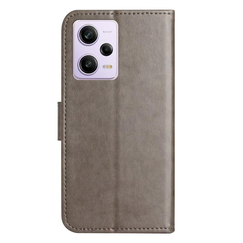 Virágos könyvtáska Xiaomi Redmi Note 12 5G/Poco X5 5G - szürke