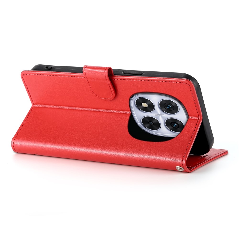 Virágos könyv tok a Xiaomi Redmi Note 15 Pro 4G-hez - piros