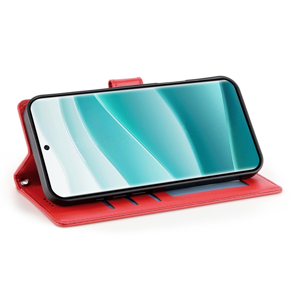 Virágos könyv tok a Xiaomi Redmi Note 15 Pro 4G-hez - piros