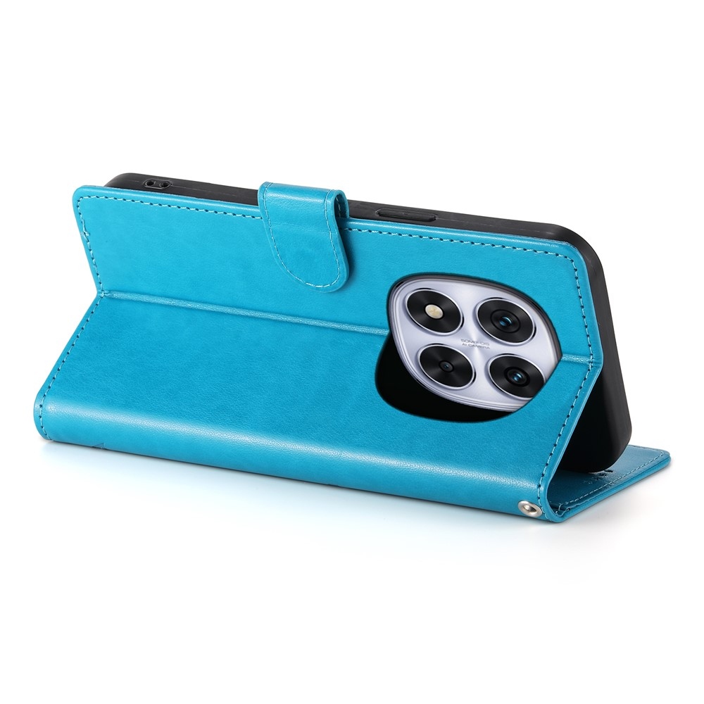 Virágos könyv tok a Xiaomi Redmi Note 15 Pro 4G-hez - kék