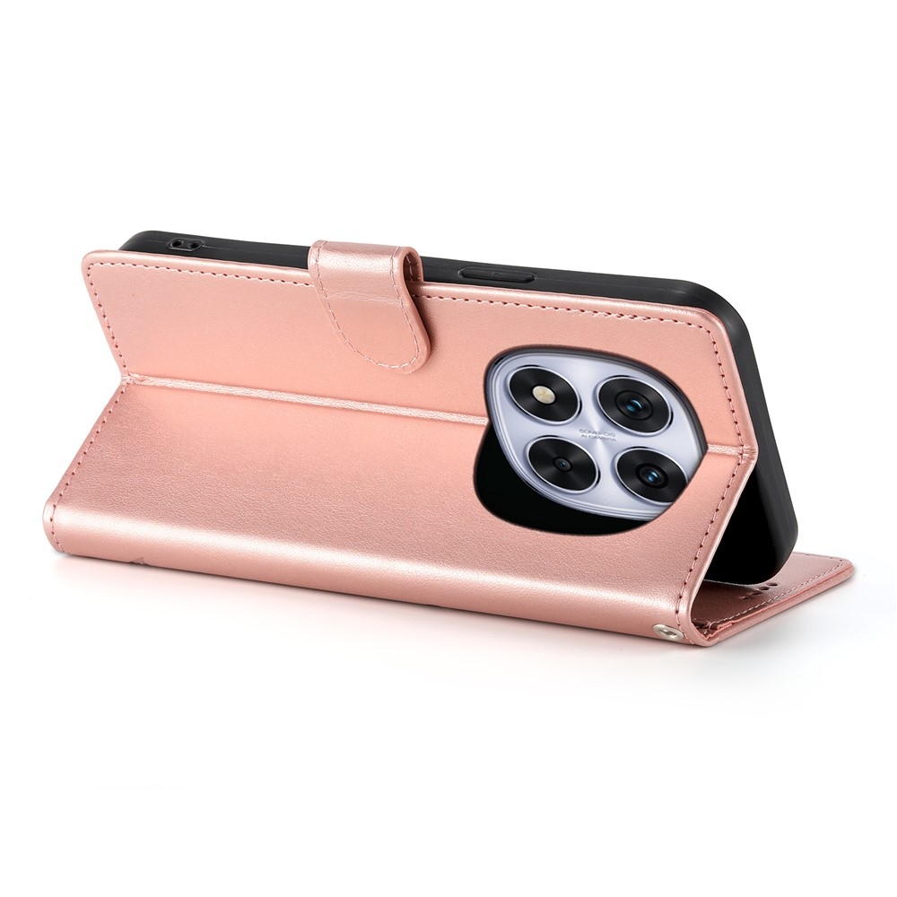 Virágos könyv tok Xiaomi Redmi Note 15 Pro 4G - rózsaarany színben