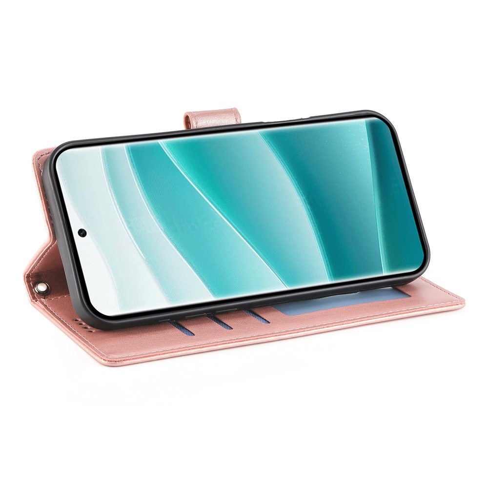 Virágos könyv tok Xiaomi Redmi Note 15 Pro 4G - rózsaarany színben