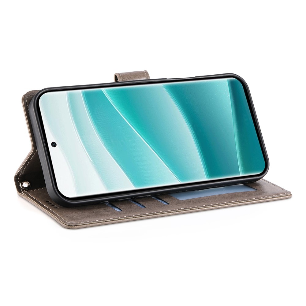 Virágos könyv tok a Xiaomi Redmi Note 15 Pro 4G-hez - szürke