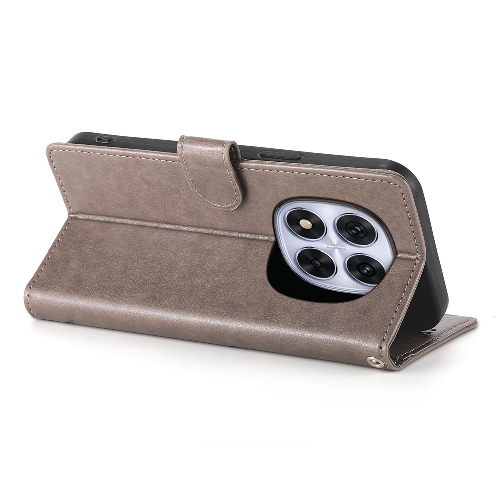 Virágos könyv tok a Xiaomi Redmi Note 15 Pro 4G-hez - szürke