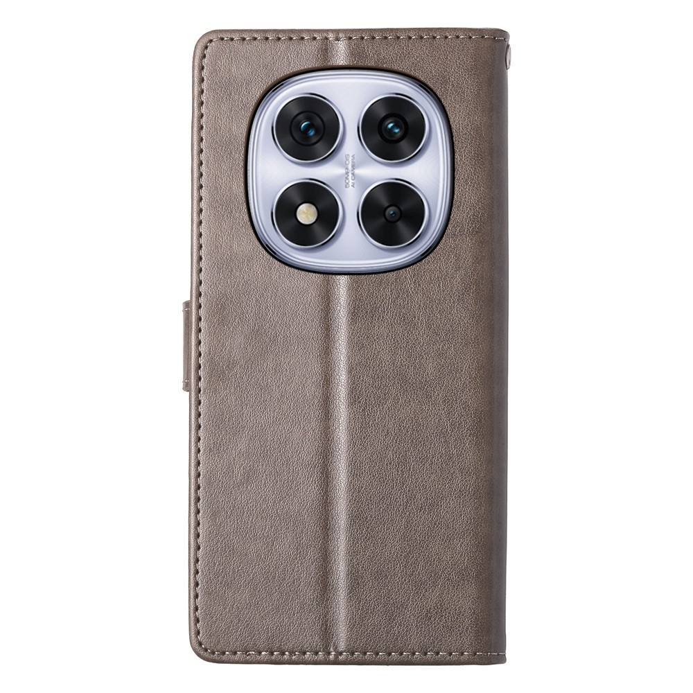 Virágos könyv tok a Xiaomi Redmi Note 15 Pro 4G-hez - szürke