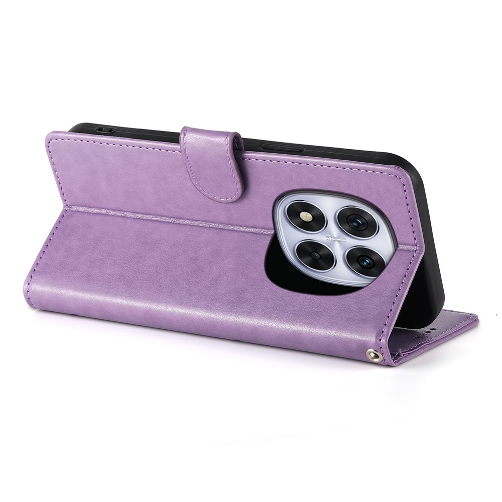 Virágos könyv tok Xiaomi Redmi Note 15 Pro 4G-hez - világos lila