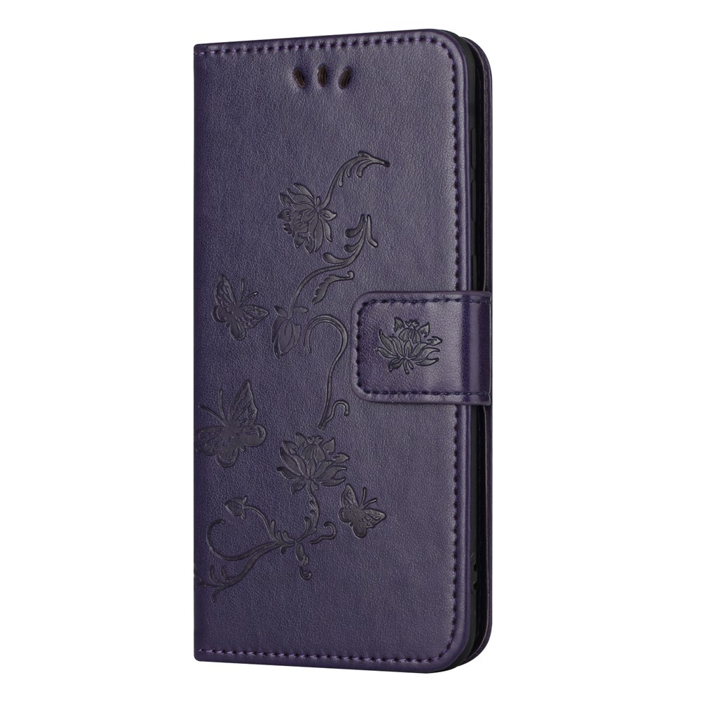 Virágos könyv tok Xiaomi Redmi Note 15 Pro+ 5G/Xiaomi Poco M8 Pro 5G - sötét lila