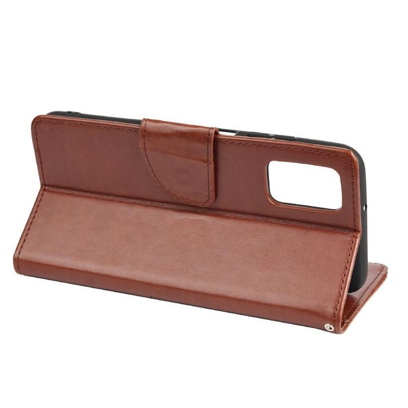 Virág PU bőr pénztárca tok Xiaomi Redmi 10/Redmi 10 (2022) - barna