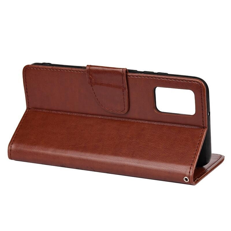 Virág PU bőr pénztárca tok Xiaomi Redmi Note 11 Pro 4G/5G - barna