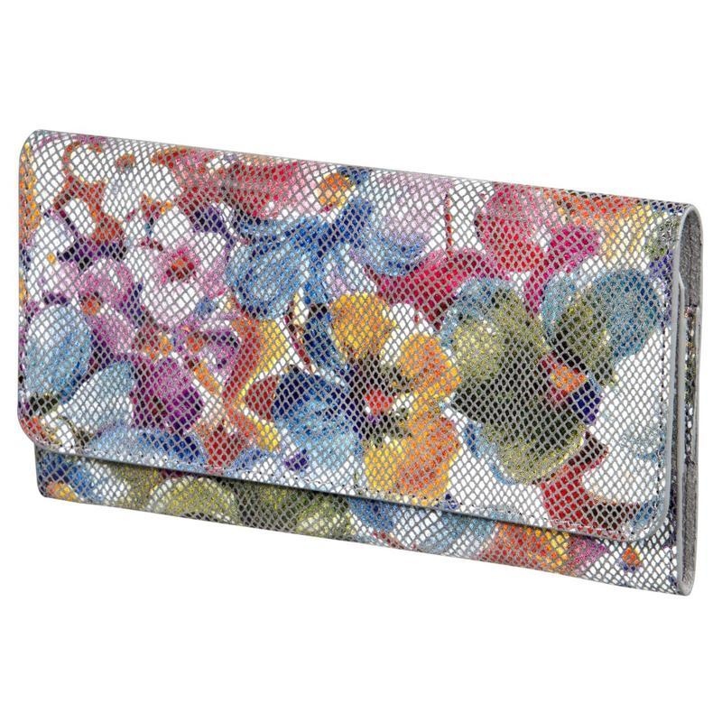 Virágos univerzális mobiltelefon tok 15,5 x 7,7 cm-ig - kék színű