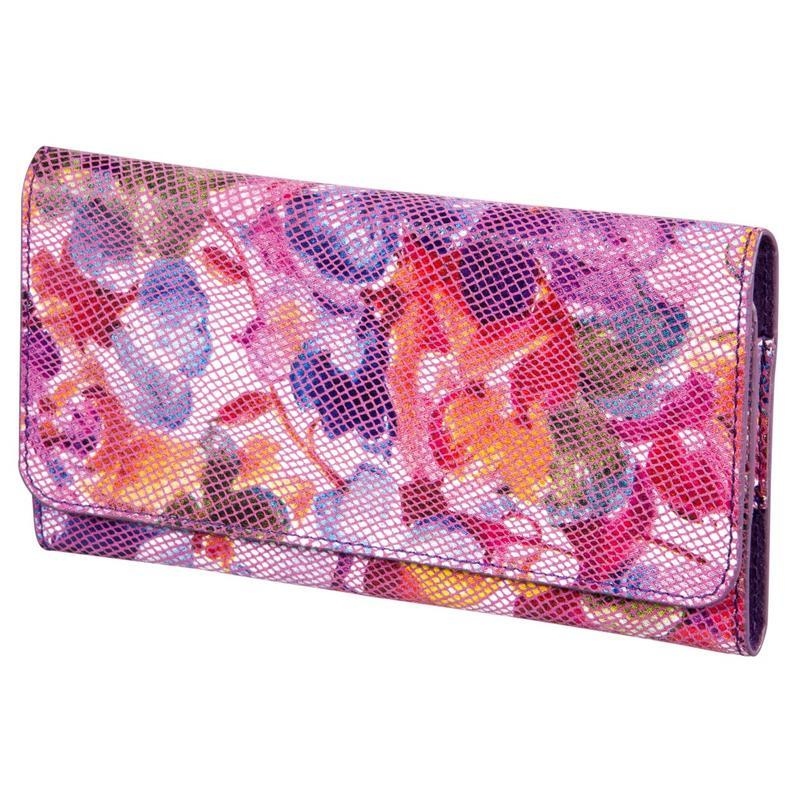 Virágos univerzális mobiltelefon tok 15,5 x 7,7 cm-ig - rózsaszínű