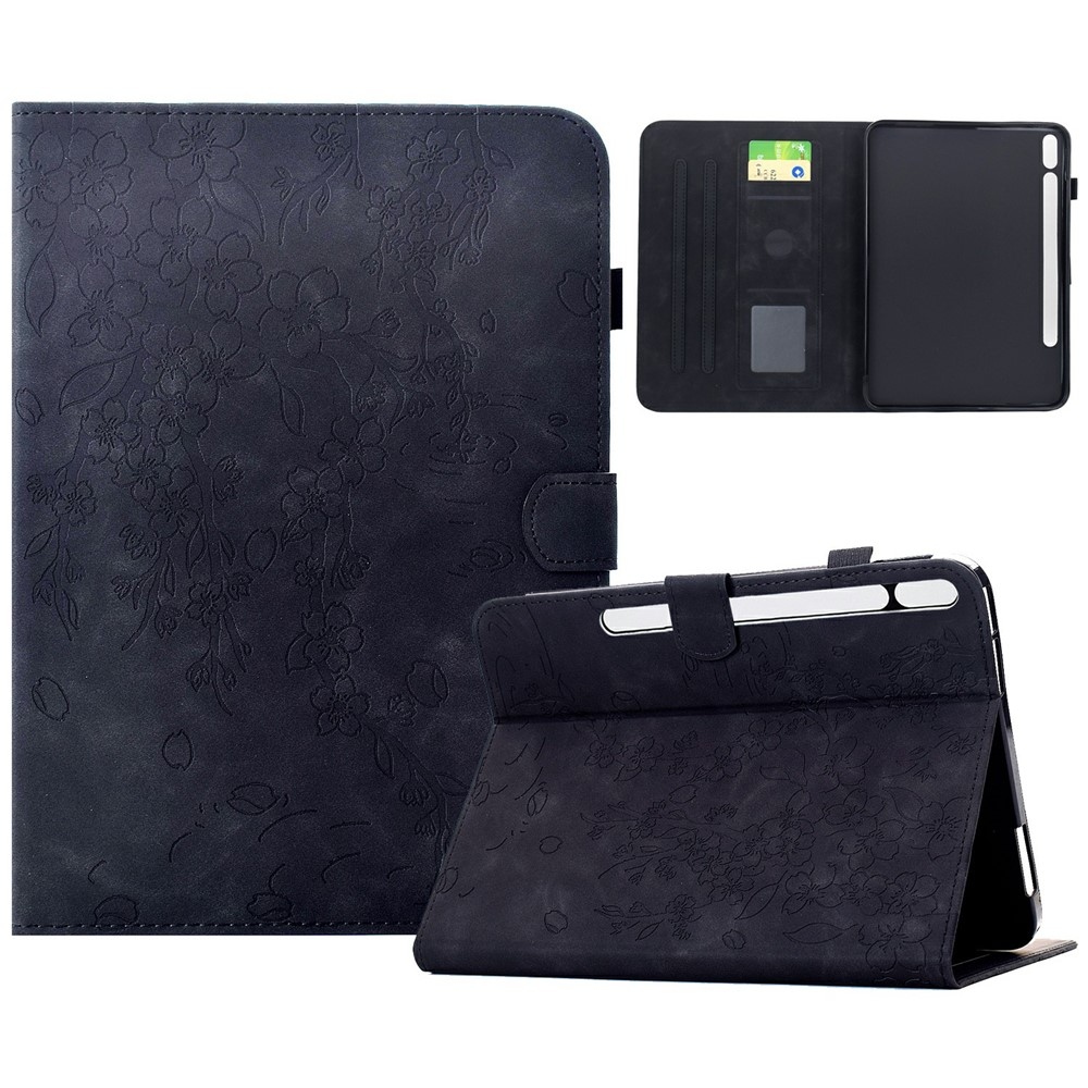 Flower zárható tok a Samsung Galaxy Tab S12+ táblagéphez – fekete