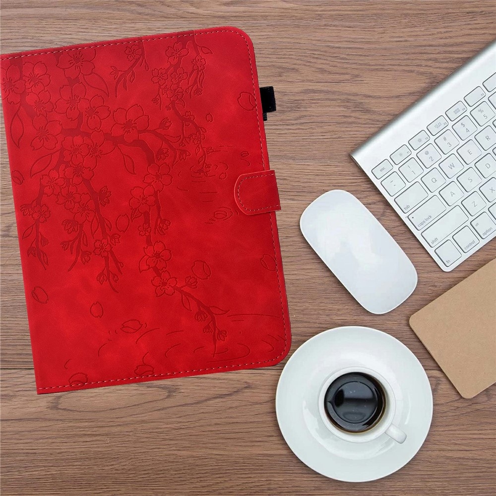 Flower zárható tok a Samsung Galaxy Tab S12+ táblagéphez – piros