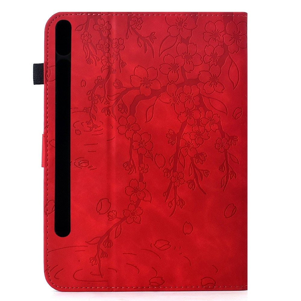 Flower zárható tok a Samsung Galaxy Tab S12+ táblagéphez – piros