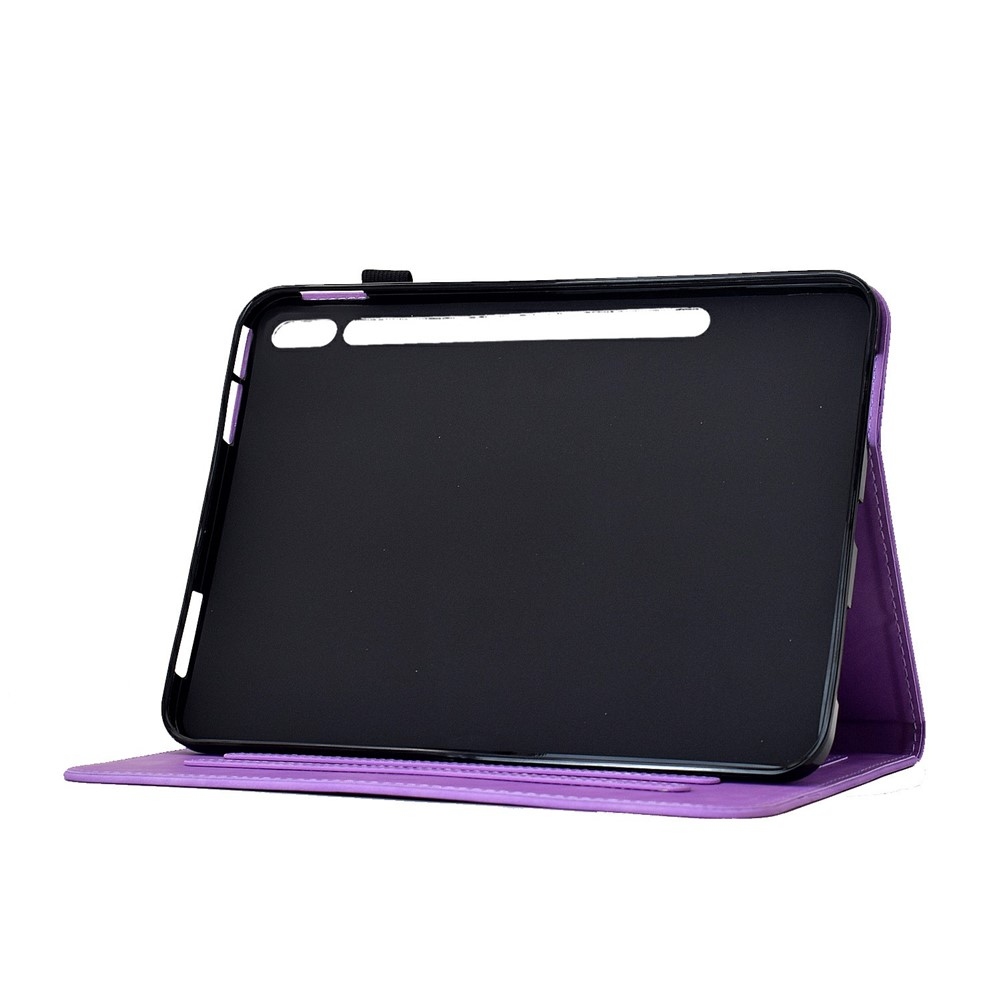 Flower zárható tok a Samsung Galaxy Tab S12+ táblagéphez – lila