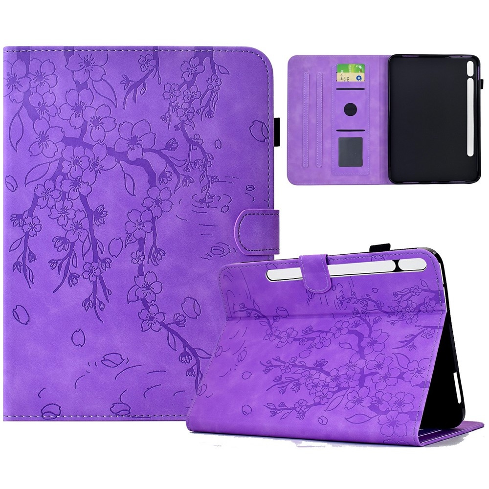 Flower zárható tok a Samsung Galaxy Tab S12+ táblagéphez – lila