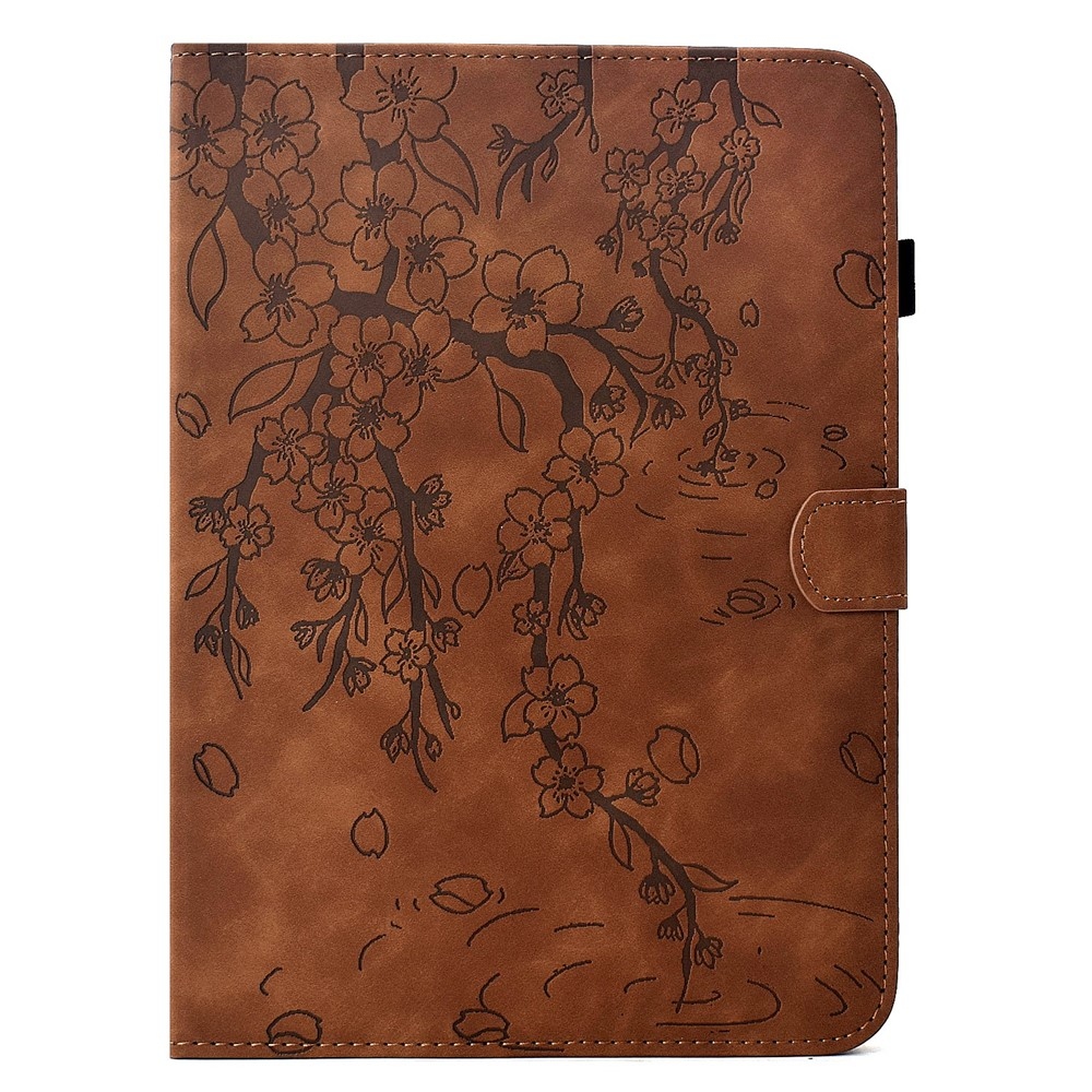 Flower zárható tok a Samsung Galaxy Tab S12+ táblagéphez – barna