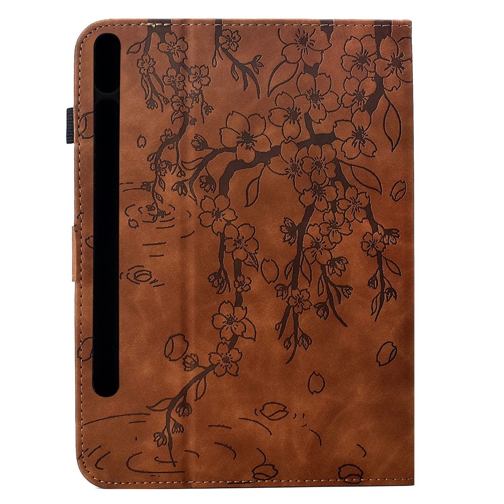 Flower zárható tok a Samsung Galaxy Tab S12+ táblagéphez – barna