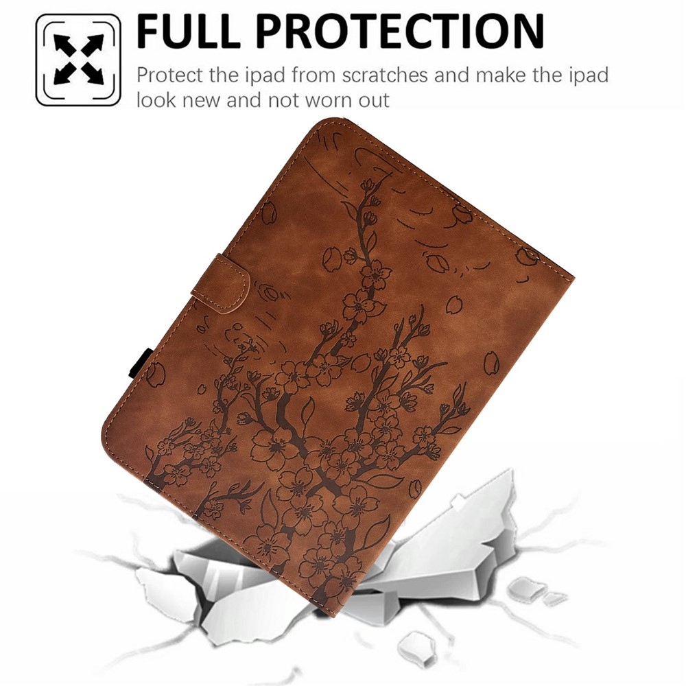 Flower zárható tok a Samsung Galaxy Tab S12+ táblagéphez – barna
