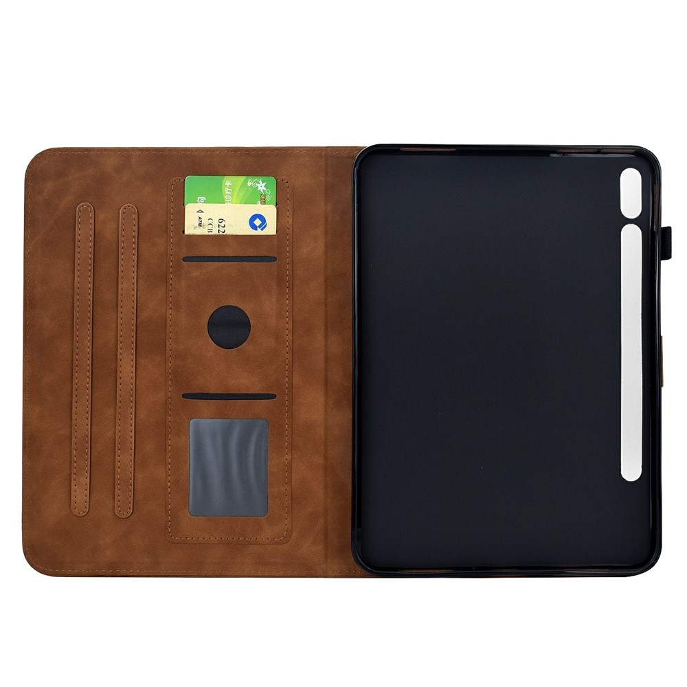 Flower zárható tok a Samsung Galaxy Tab S12+ táblagéphez – barna