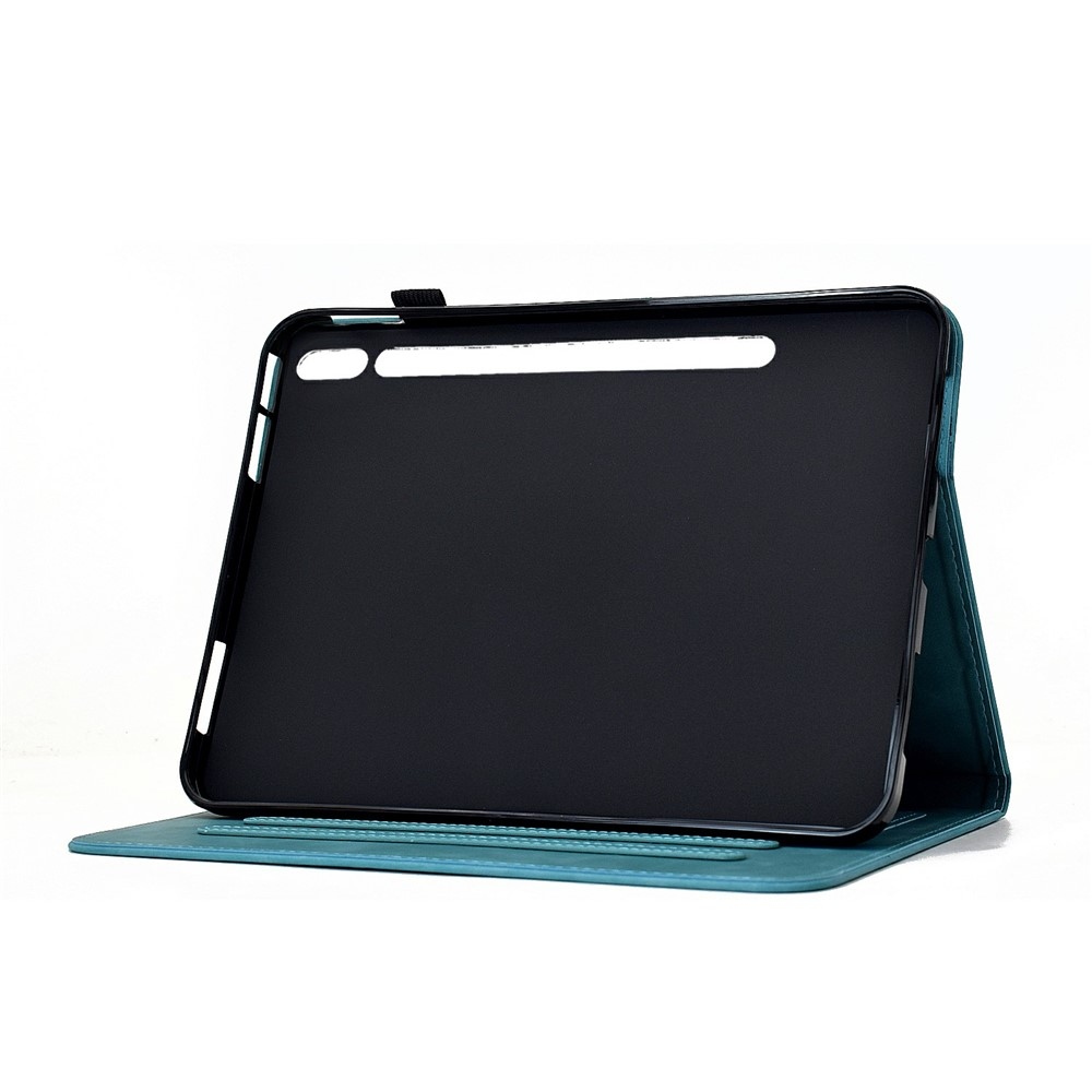 Flower zárható tok a Samsung Galaxy Tab S12+ táblagéphez – kék