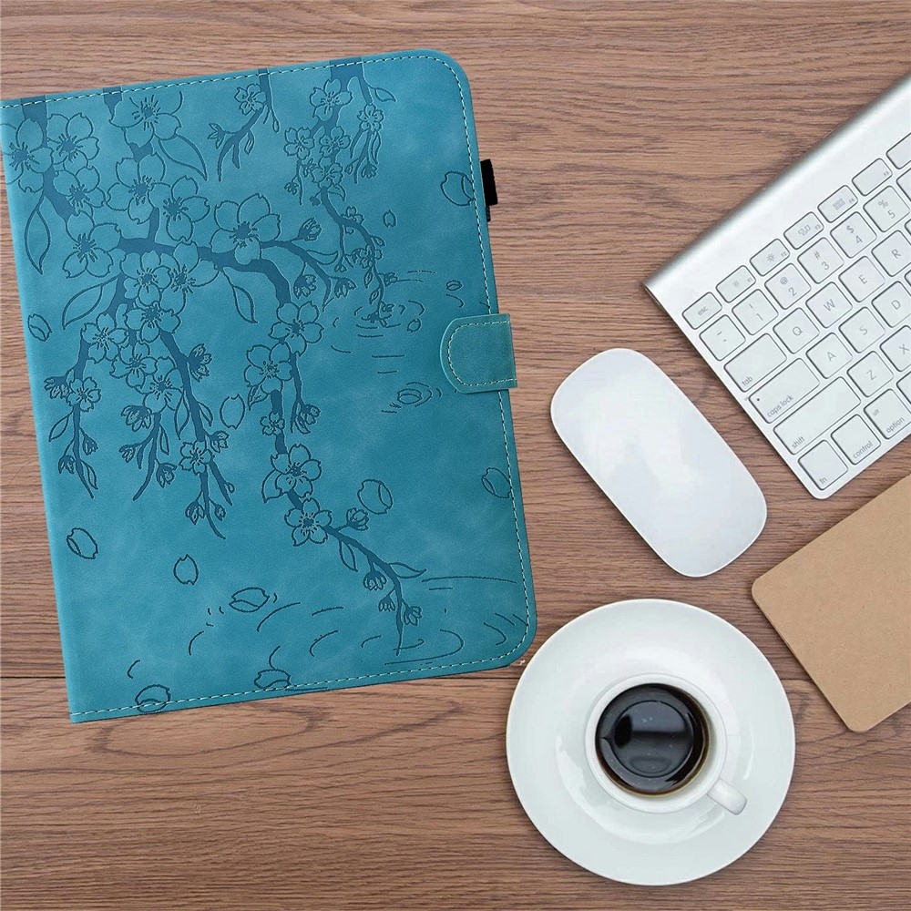 Flower zárható tok a Samsung Galaxy Tab S12+ táblagéphez – kék