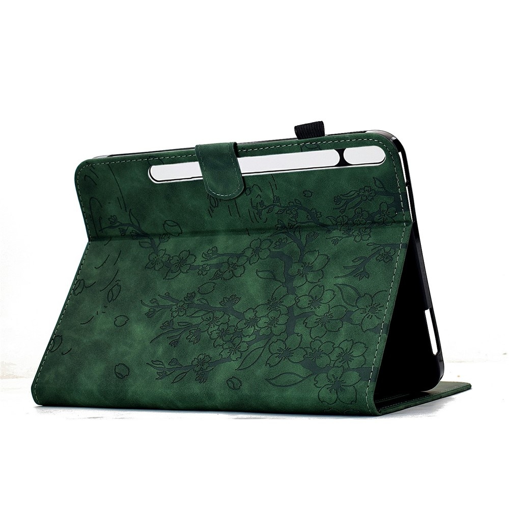 Flower zárható tok a Samsung Galaxy Tab S12+ táblagéphez – zöld