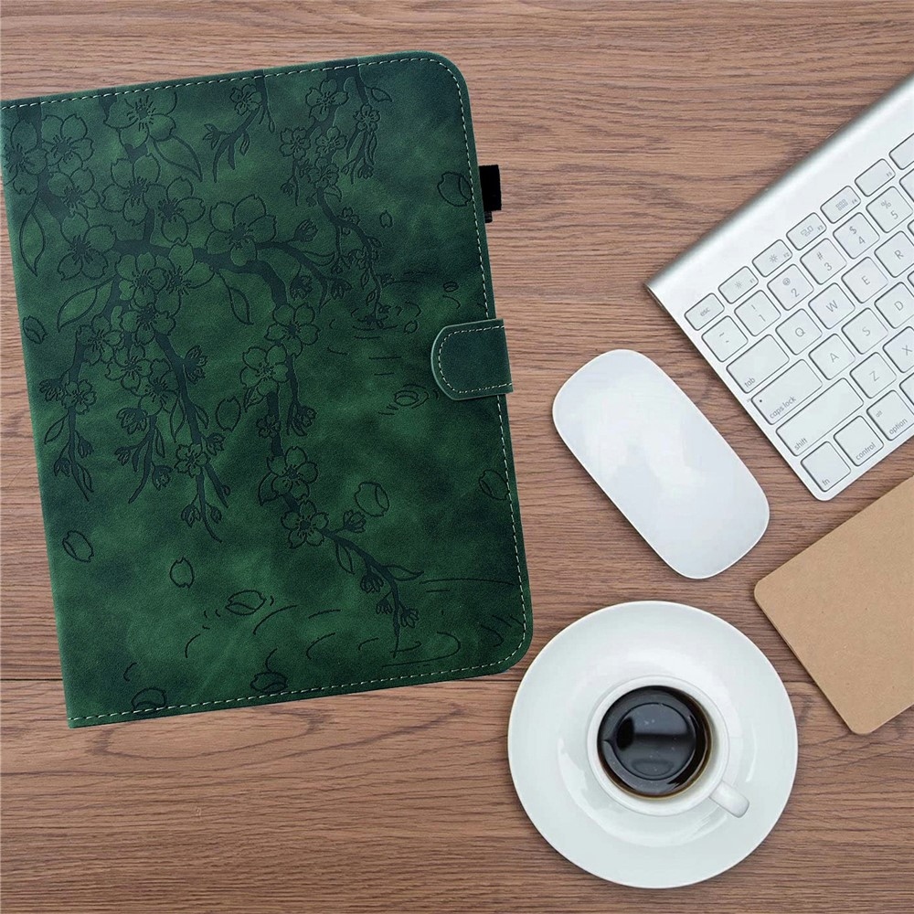 Flower zárható tok a Samsung Galaxy Tab S12+ táblagéphez – zöld