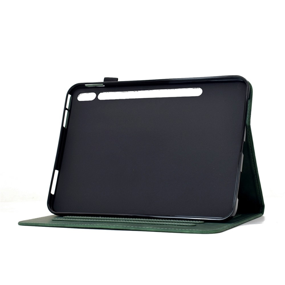 Flower zárható tok a Samsung Galaxy Tab S12+ táblagéphez – zöld