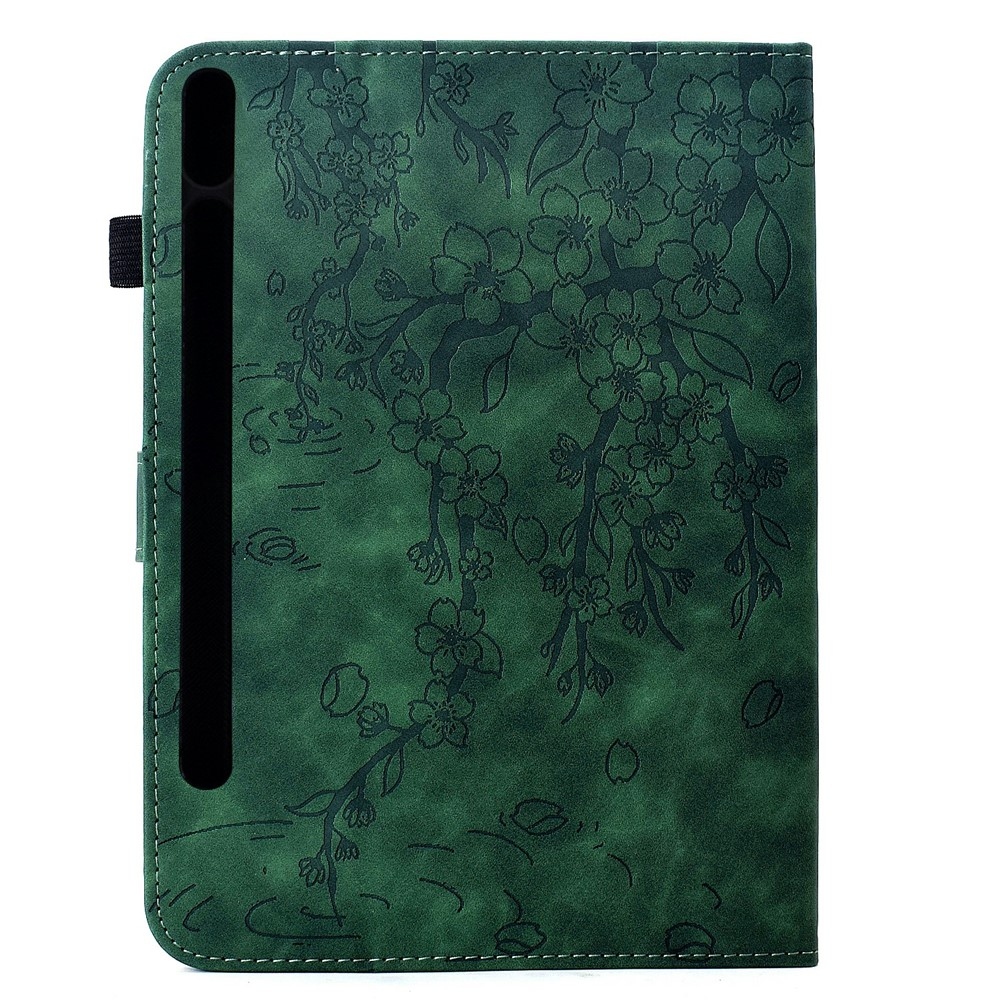 Flower zárható tok a Samsung Galaxy Tab S12+ táblagéphez – zöld